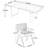 Rectangular Dining Table And Chair Combination 6 - Person Pine Solid Wood Solid Wood Top Three Leg Dining Set-98425655
