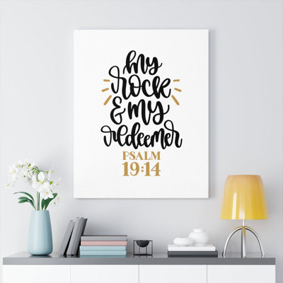 Redeemed Psalm 19:14 - Wrapped Canvas Print