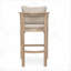 Tabouret de bar d'extérieur Abaco, bois avec coussin, ensemble de 2-1859861508
