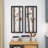 Black Metal Bird Wall Decor with Real Wood Detailing