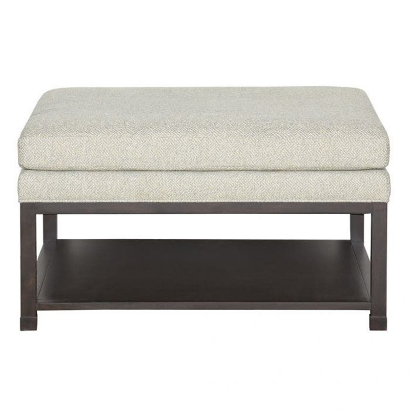 Libby Langdon 36.5" Wide Square Cocktail Ottoman with Storage, Charcoal, Parchment (8794 70)