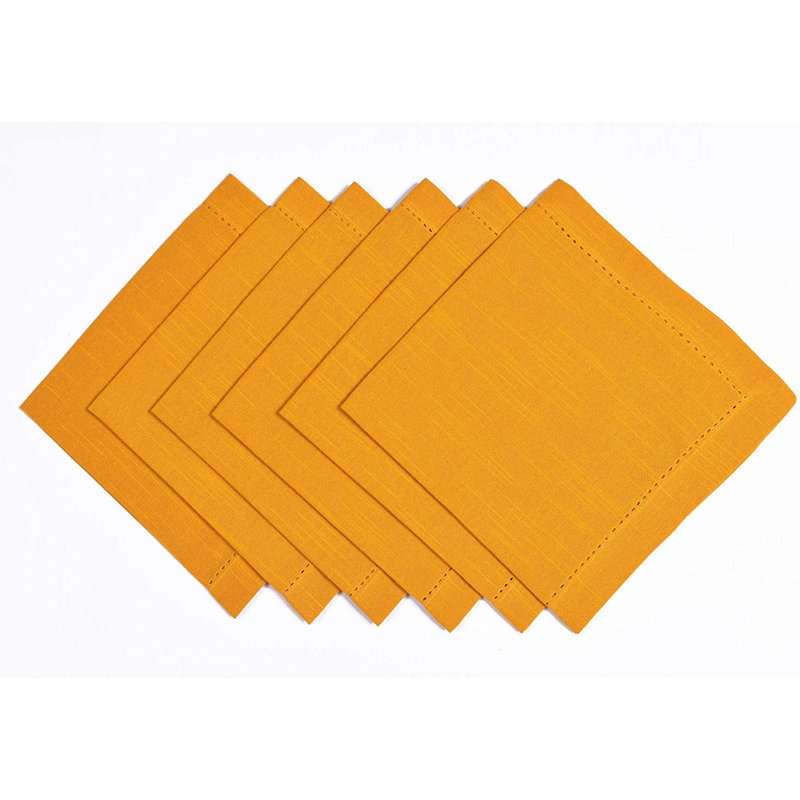 Azelia Cotton Solid Colour Square Napkin, Musturd