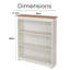 Ainsa 3-Shelf Bookcase, Soft White Painted & Oak Veneer Effect Top-17563141