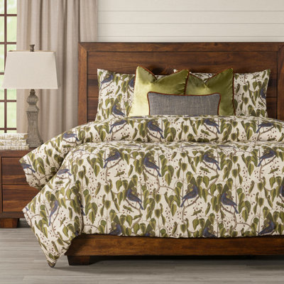 Bluebirds Print Duvet Cover & Insert Set