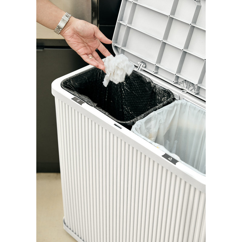 Poubelle Veradek Tambour, White, Ensemble de 1
