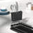 Compact Dish Drying Rack With Silicone Mat And Utensil Holder, Space-Saving Design For Small Kitchens