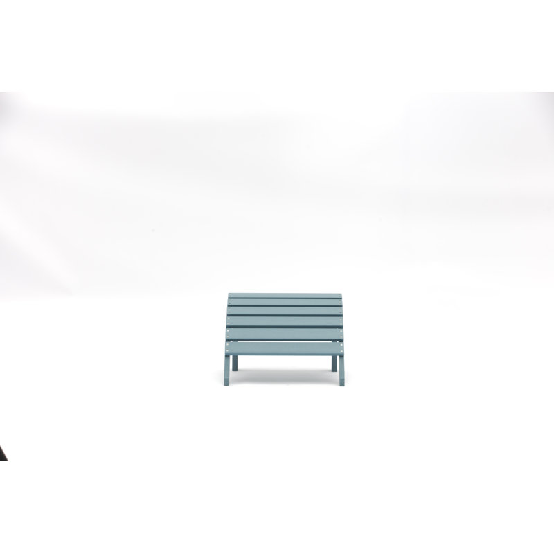 Bostwick Outdoor Ottoman, Teal