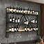Metal Wall Mounted Wine Shelf for Bottles and Glass Storage