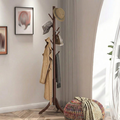 Portemanteau élégant et ajustable en bambou