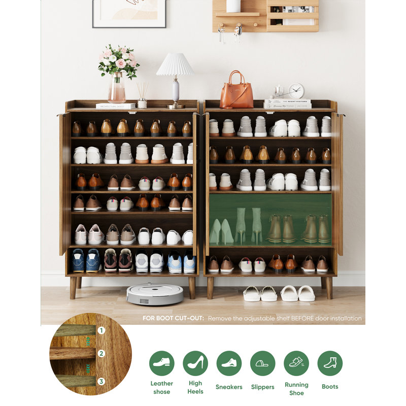 24 Pair Shoe Storage, Brown