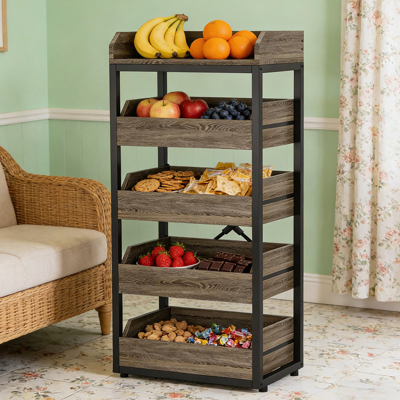 Basket Stand,Fruit And Vegetable Storage Rack