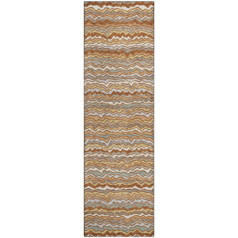 Tapis de qualité supérieure lavable à la machine Mayfield AMF2436, Paprika, Tapis de couloir 2 pi 3 po x 7 pi 6 po