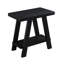 Table d'appoint à tablette contemporaine en bois noir - plateau de table en placage de bois franc de qualité, rangement supplémentaire, pieds larges angulaires, l 24 po x P 22 po, H 23 po, élégant, espace de rangement, attrayant