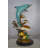 Bronze Dolphin medium with Turtles Fountain Bronze Statue -  Size: 24"L x 34"W x 36"H.
