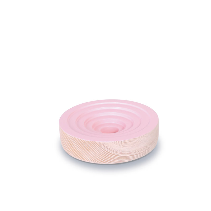 Bougie Wougie Wood Tabletop Dish, Pink
