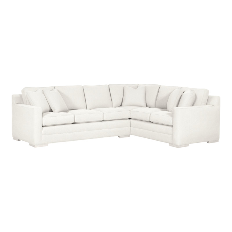 Summerton Upholstered L-Shaped Sectional Right Hand Facing, Kennelly Snow, Casa Blanca