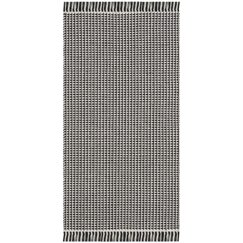 Bester Hand Woven Cotton Geometric Rug, Runner 2'3" x 18'