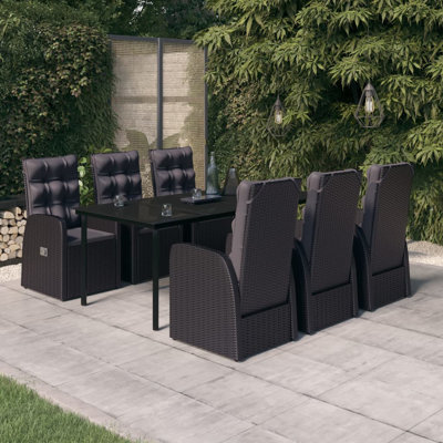  Garden Dining Set Black