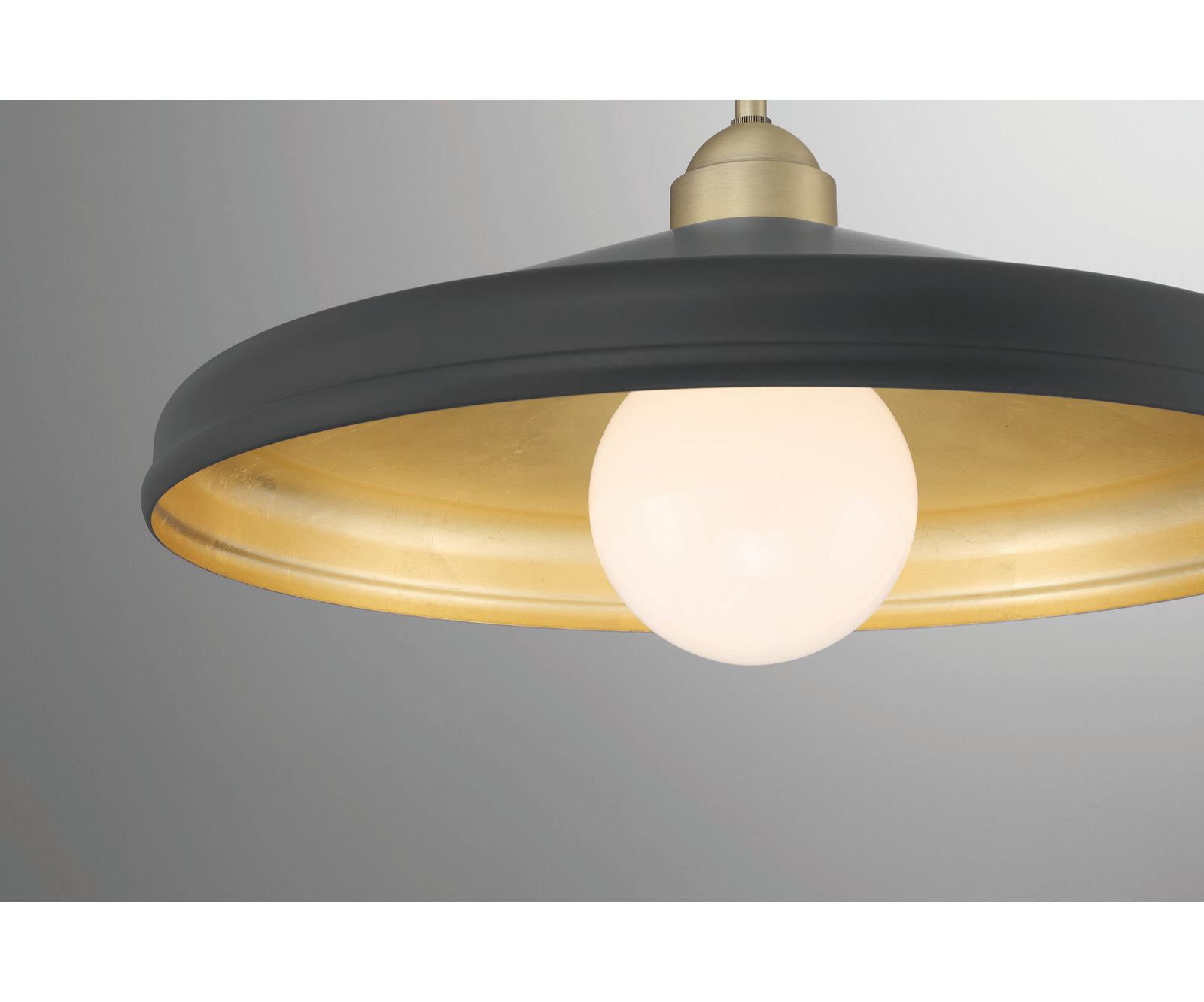 Delilah Dimmable Single Light Pendant, Black