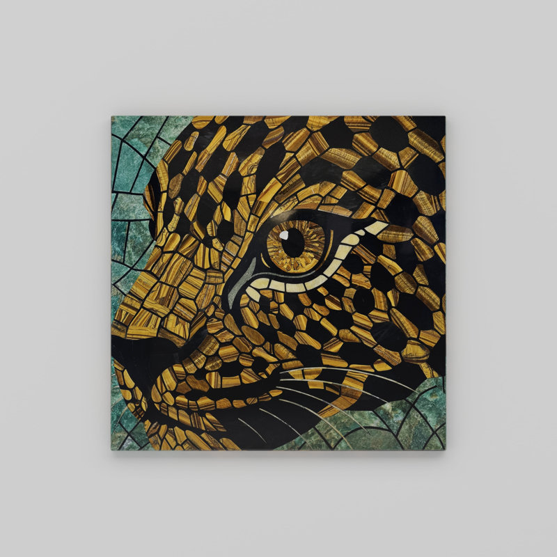 The Leopard’s Gaze, 36" x 36"