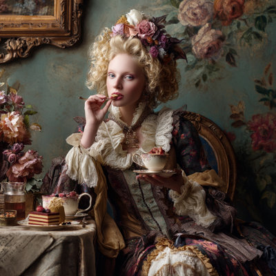 Tea Time Elegance Wrapped Canvas Wall Art