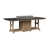 Plateau martelé noir avec base en bois vieilli sélectionné