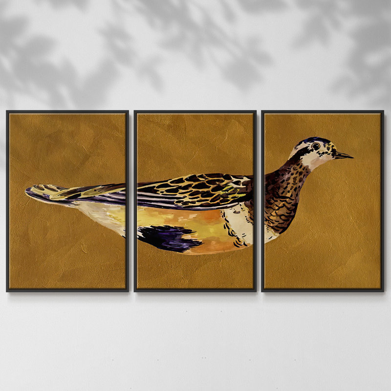 3 pièces Feathered Friend II, Noir, H 24 po x l 48 po x P 2 po