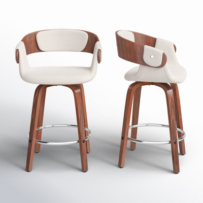 Archaimbaud Swivel Upholstered Counter Stool