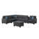 Bracken 136.25" Wide Left Hand Facing Modular Corner Sectional with Ottoman
