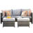 Dzion 5 - Person Patio Conversation Set with Cushions-233656381-231096015