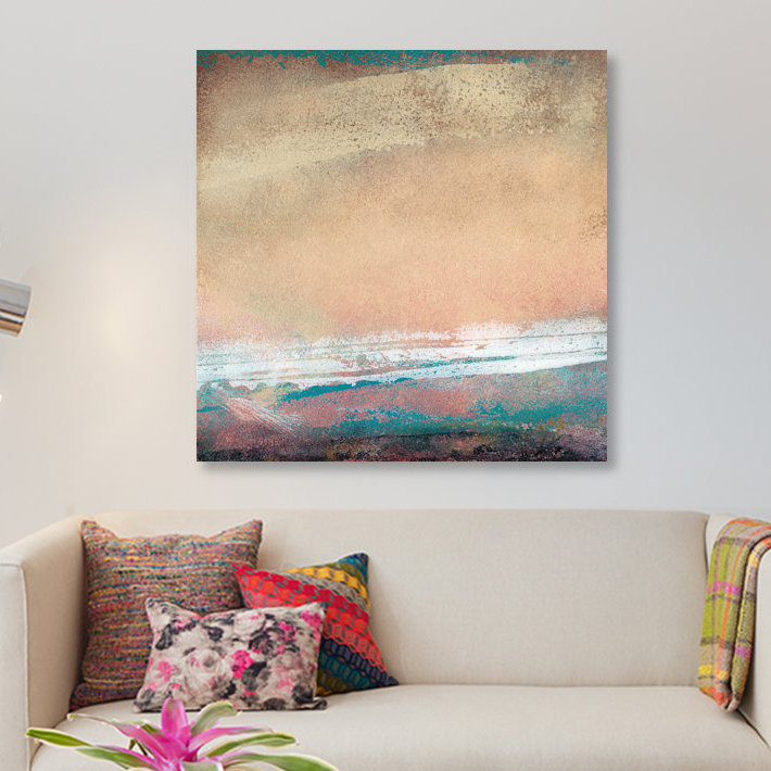 « origin abstract iii », reproduction d’impression sur toile, H 18 po x l 18 po x P 1,5 po, Toile avec cadre noir