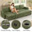  108.6" Modern 4-Seater Pull Out Sofa Bed U-Shaped Sofa Couch with 2 Storage Chaise-2139477051