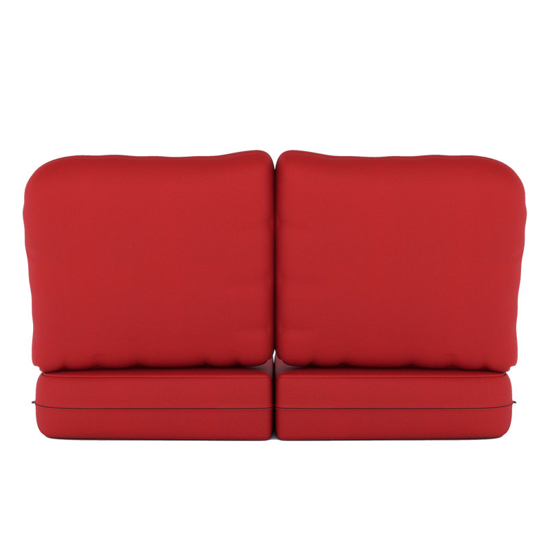 Indoor/Outdoor Sunbrella® Seat/Back Cushion, Canvas Jockey Red Sunbrella® Canvas