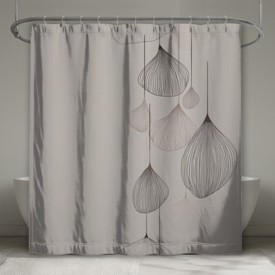 Rideau de douche abstrait - Art minimaliste, décor de salle de bain