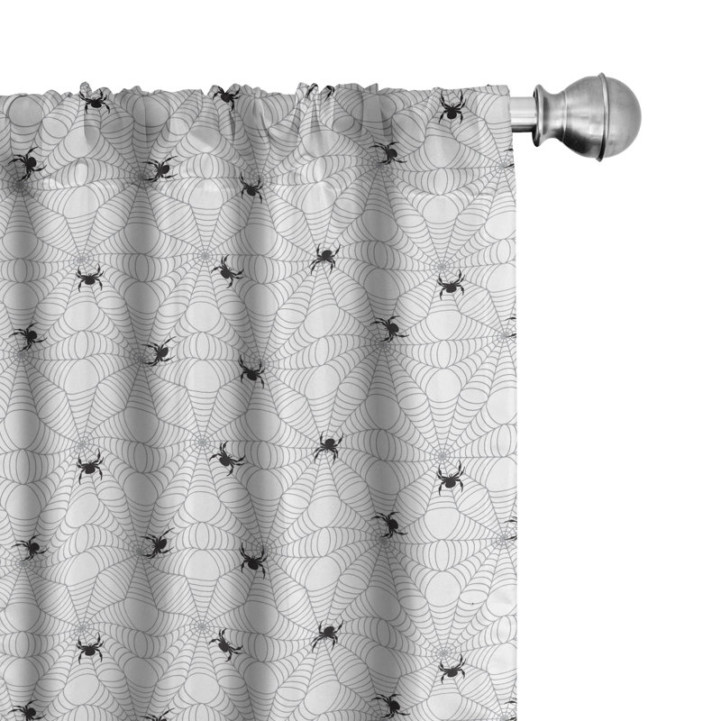 Spider Web Semi-Sheer Rod Pocket Curtain Panels, 28" x 84"