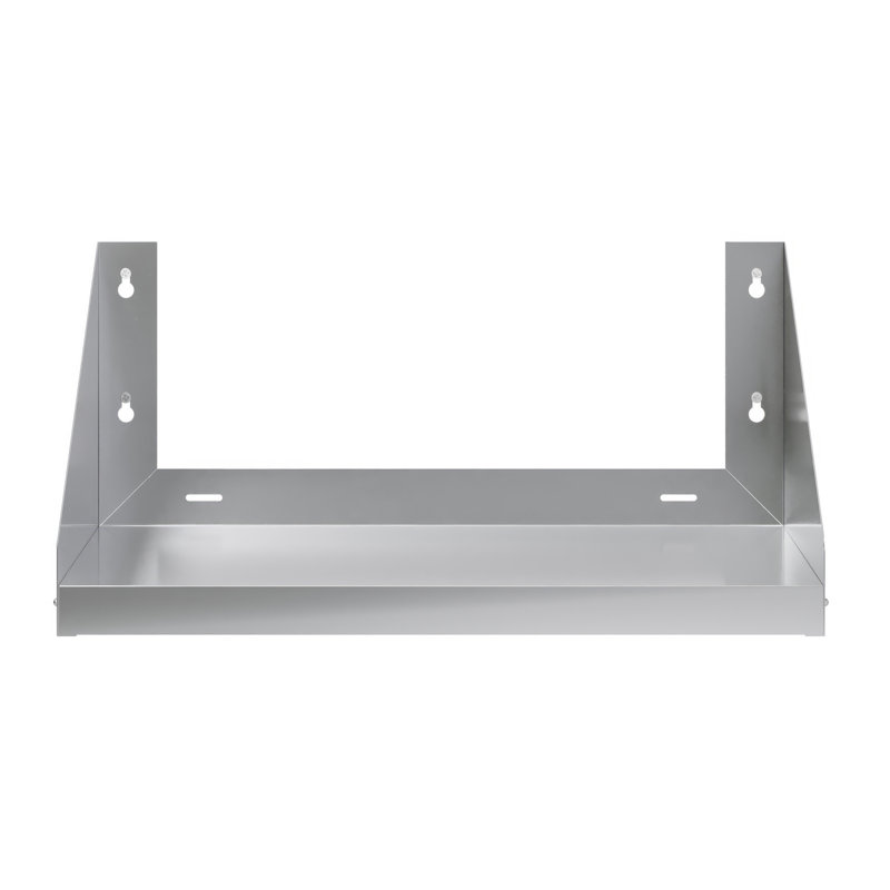 Tablette murale 18 po x 24 po en acier inoxydable avec protections latérales