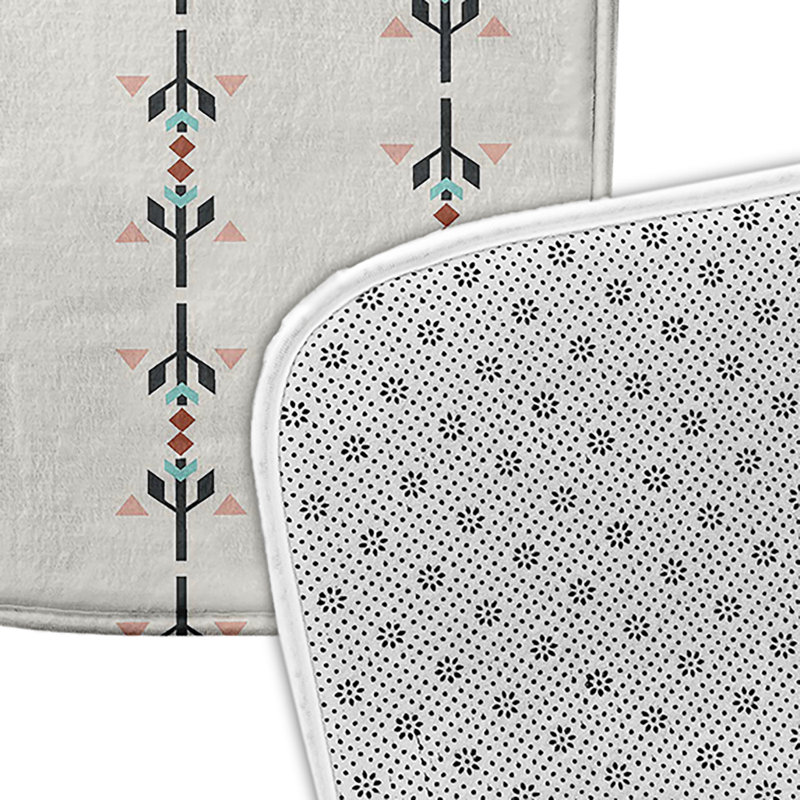Tapis de bain Happy Hippy, L 17 po x L 24 po, gris