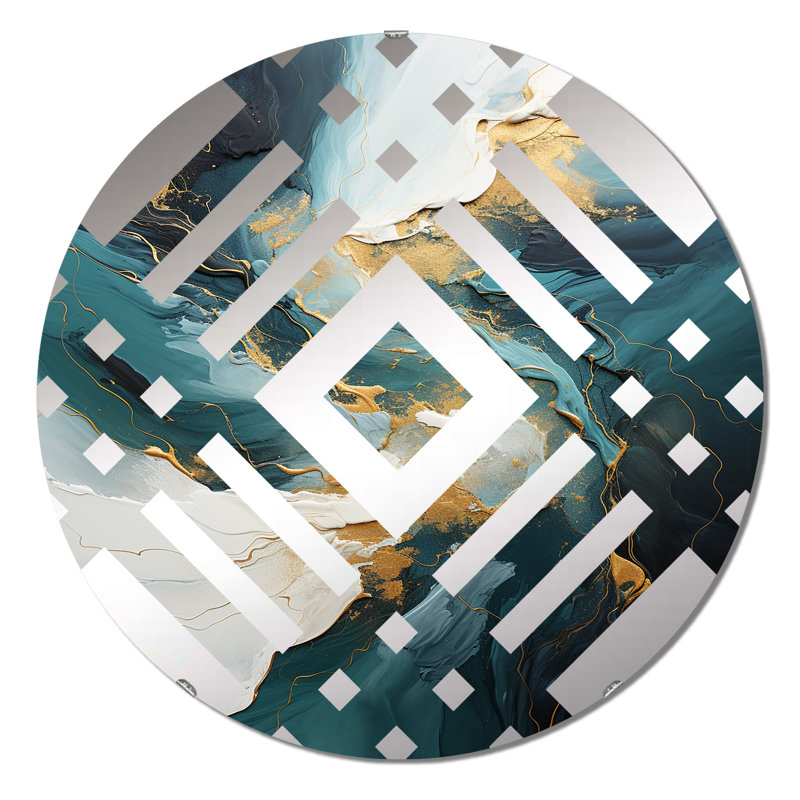 Kanina - Miroir décoratif à losanges, 31,4 po x 31,4 po