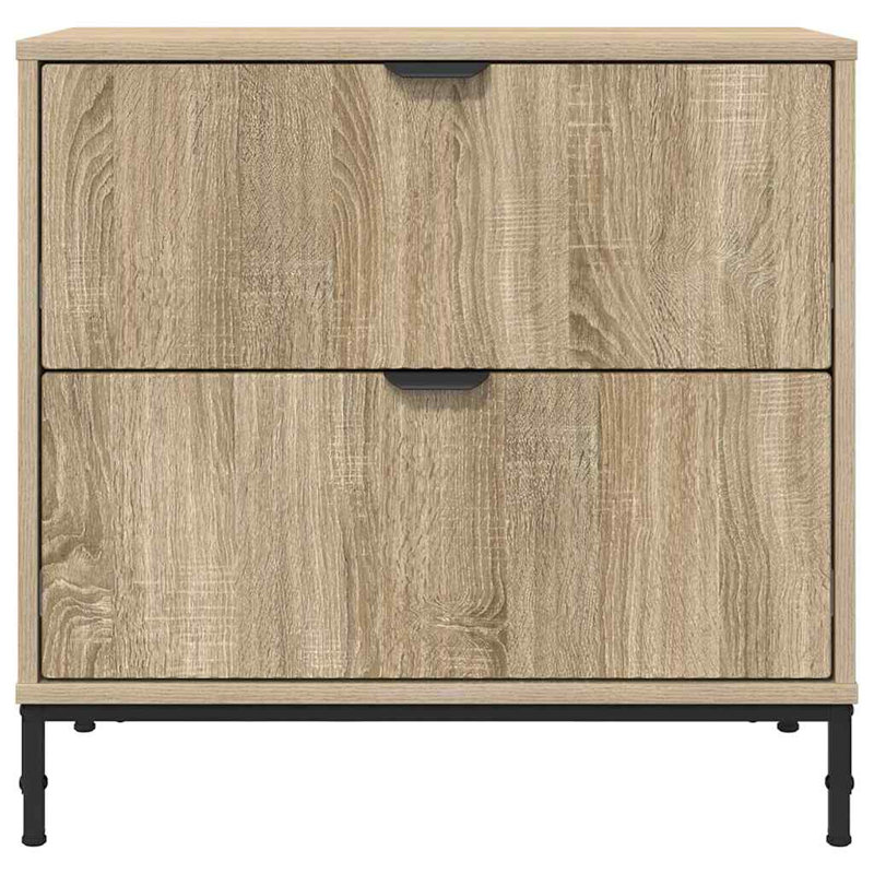 63.5cm W Manufactured Wood Bedside Table, Sonoma Oak