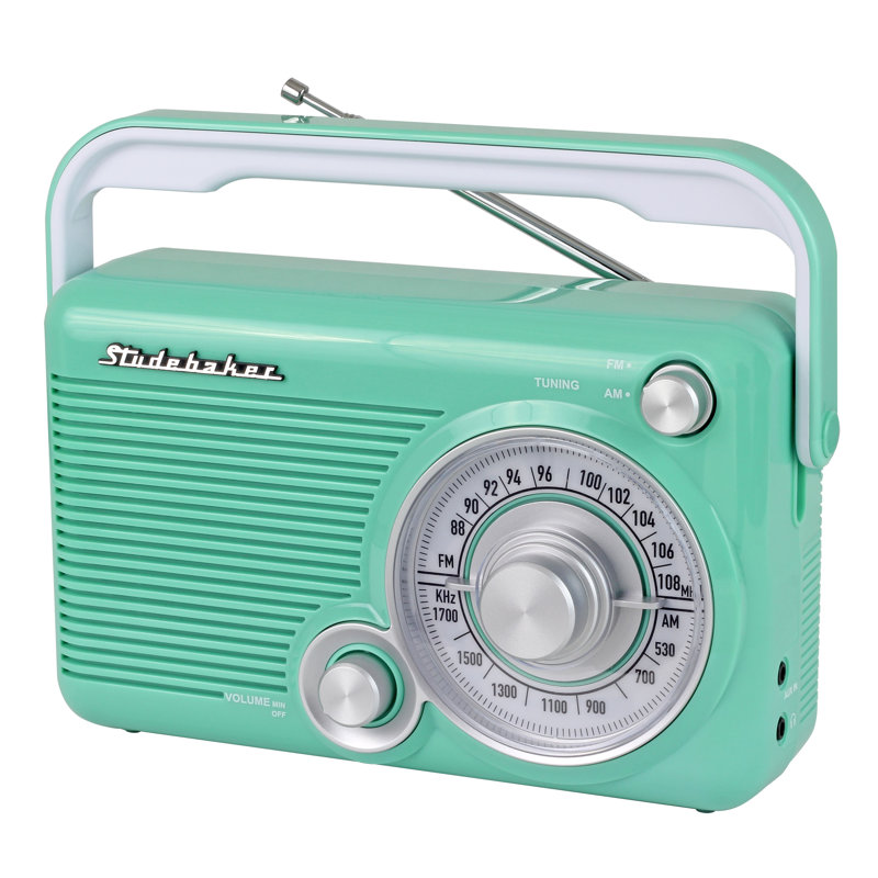 Radio portative décorative, Bleu sarcelle
