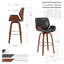 Livingston 70cm Swivel Faux Leather Mid-Century Counter Stool-1879758498