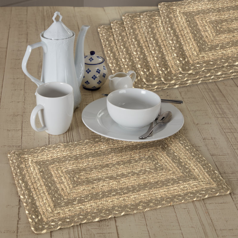 Ensemble de 6 napperons en jute Daler, 18" L x 12" W Rectangle