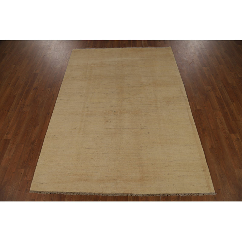 Handmade Solid Gabbeh Modern Rug 5x7