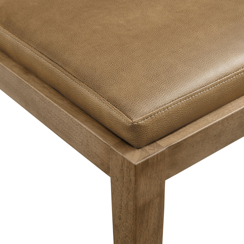 Calder Vegan Leather Dining Side Chair In Toast, Toast