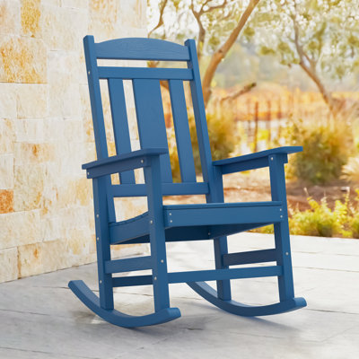 Chiemi HDPS Modern Resin Rocking Adirondack Chair