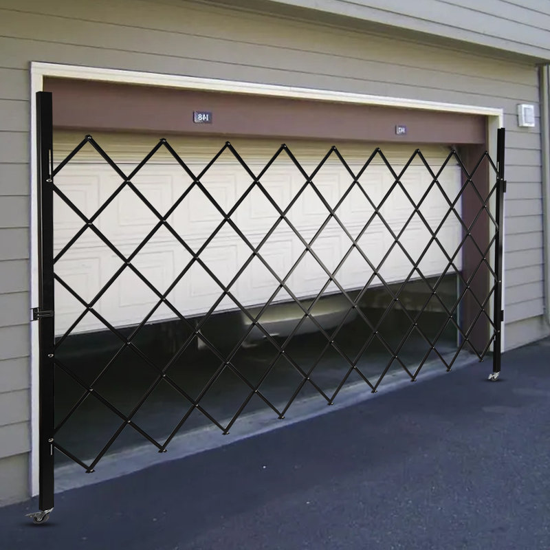 Security Black Metal Gate, 89.76 ft. W x 78.74 ft. H