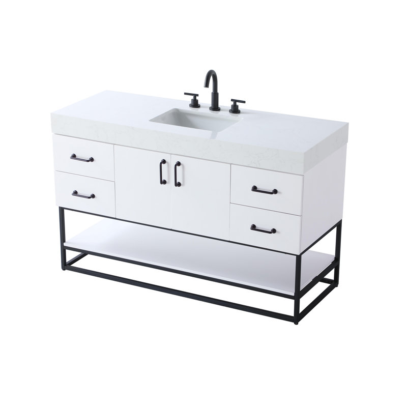 Meuble-lavabo simple 54 po, Blanc