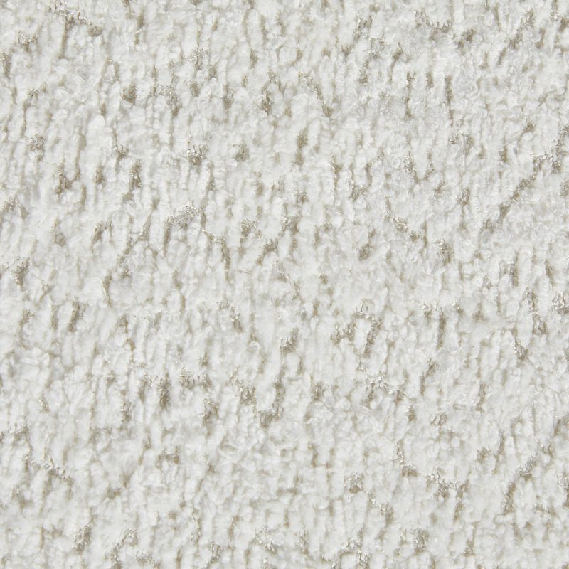 Chaise longue blanche élégante avec base dorée, pivotant à 360 °, tissu à boucle douce et rembourrage en mousse haute densité confortable