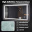Miroir de salle de bain 32 * 48 po à DEL avec antibuée, lumière à intensité variable et mémoire-403830969