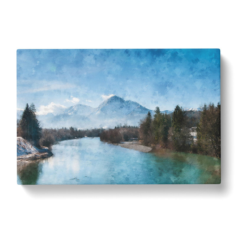 Mountain Above The Lake - Wrapped Canvas, 40cm H x 60cm W x 3cm D